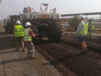 Laying of pavement layer