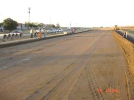 Condition of trial section before final roller passes